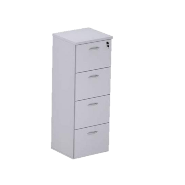 (FAM005) GAVETEIRO ALTO EM MDF COM 4 GAVETAS PARA PASTA SUSPENSA COM CHAVE E RODIZIOS