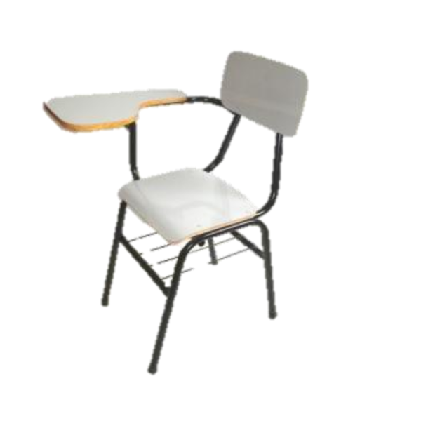 (FCU009) CADEIRA UNIVERSITÁRIA FORMICADA INTERMEDIÁRIA EM TUBO 3/4 COM PRANCHETA MDF
