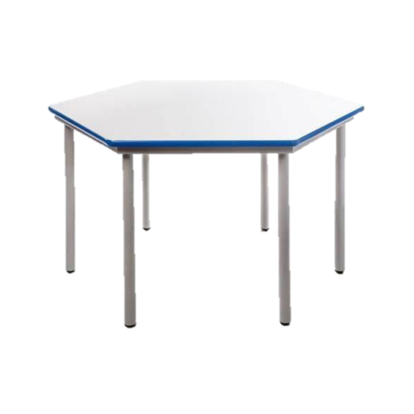 (FM062) MESA SEXTAVADA EM MDF ,ESTRUTURA EM METALON 50X30