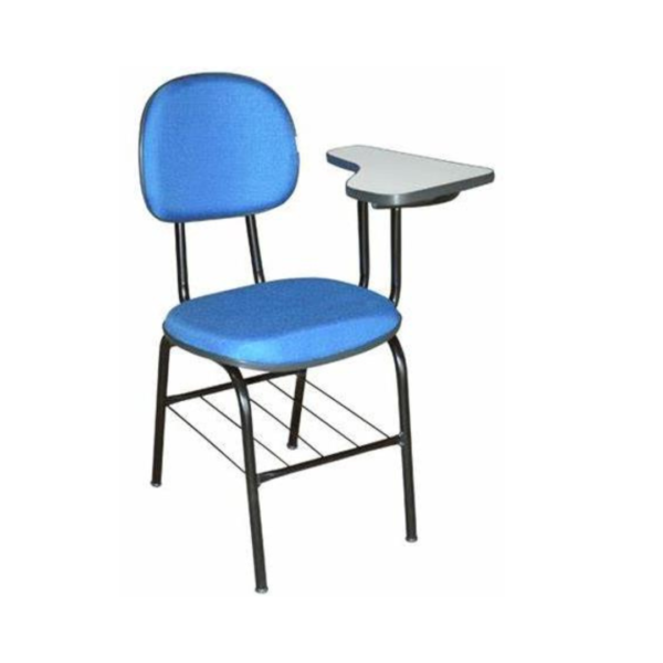 (FCU018) CADEIRA UNIVERSITÁRIA  ESTOFADA ADULTO EM TUBO 7/8, ESPUMA LAMINADA DE 4CM COM PRANCHETA EM MDF