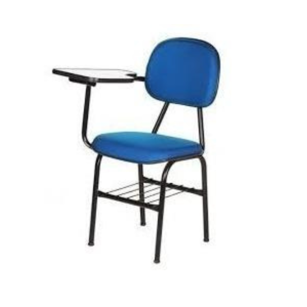 (FCU035) CADEIRA UNIVERSITÁRIA ESTOFADA MODELO ANATOMICA ADULTOEM TUBO 7/8, ESPUMA INJETADA KIT LISO FINO COM PRANCHETA EM MDF