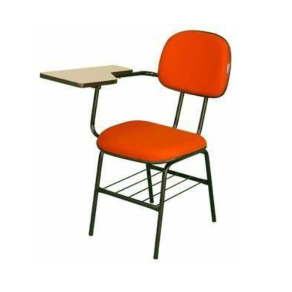 (FCU036) CADEIRA UNIVERSITÁRIA ESTOFADA FRONTAL ADULTO EM TUBO 7/8,ESPUMA INJETADA KIT LISO FINO COM PRANCHETA EM MDF