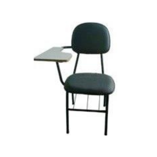 (FCU037) CADEIRA UNIVERSITÁRIA ESTOFADA ADULTO EM TUBO 7/8,ESPUMA INJETADA KIT LISO FINO COM PRANCHETA EM MDF